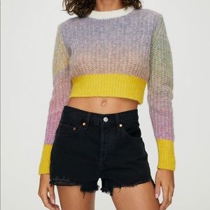 Levi’s High-waisted cut-off denim shorts black